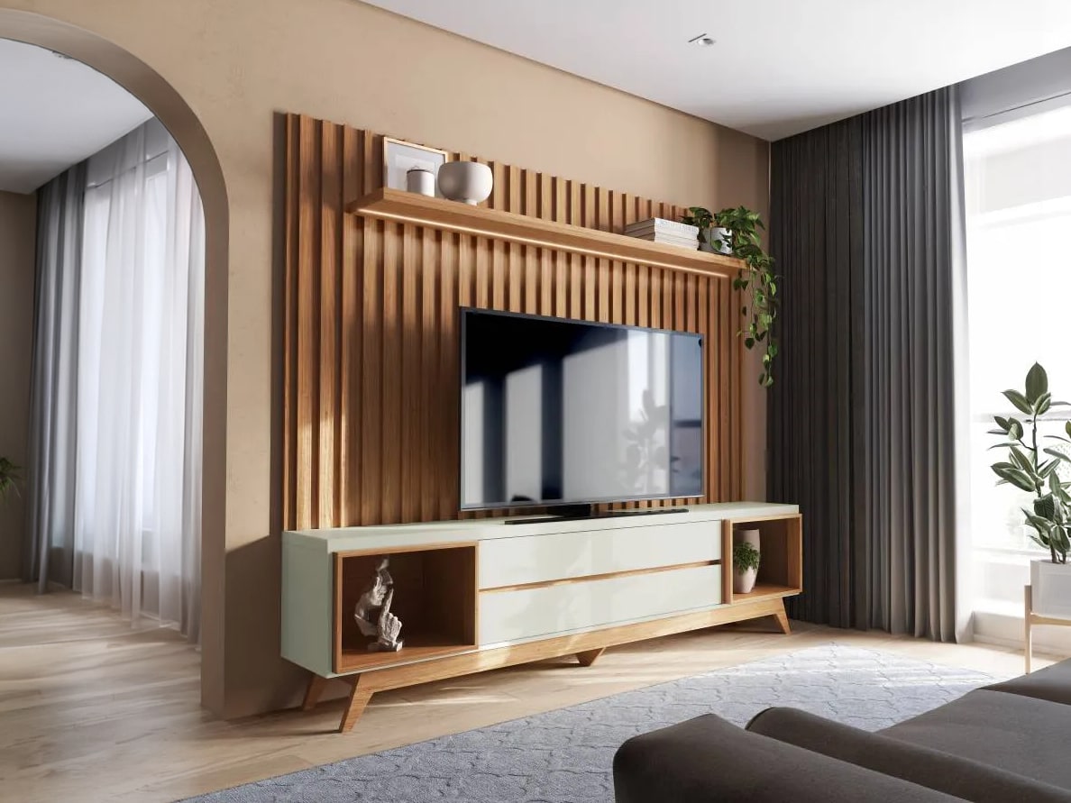 PAINEL + RACK TB343 WJ ciello móveis curitiba parana