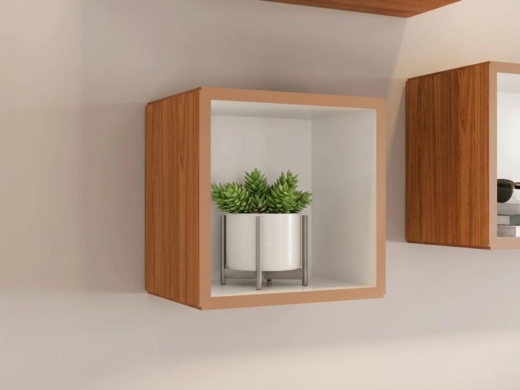 Nicho Quadrado MDF TB155 Cubo Decorativo | Ciello
