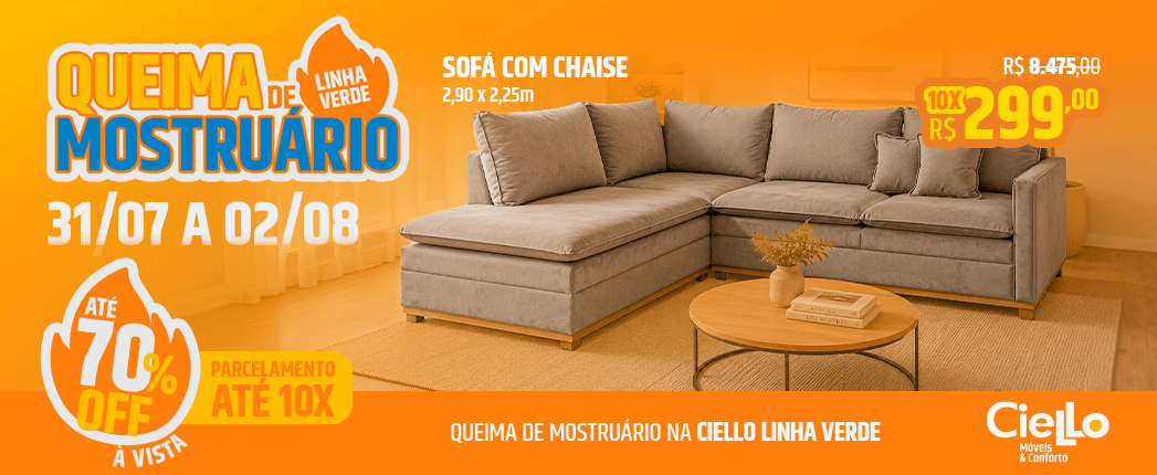 Banner oferta sofá com chaise