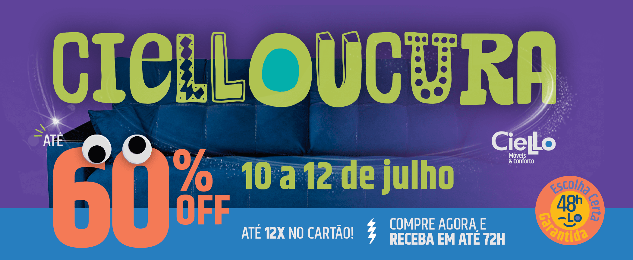 Banner cielloucura. 60% off.