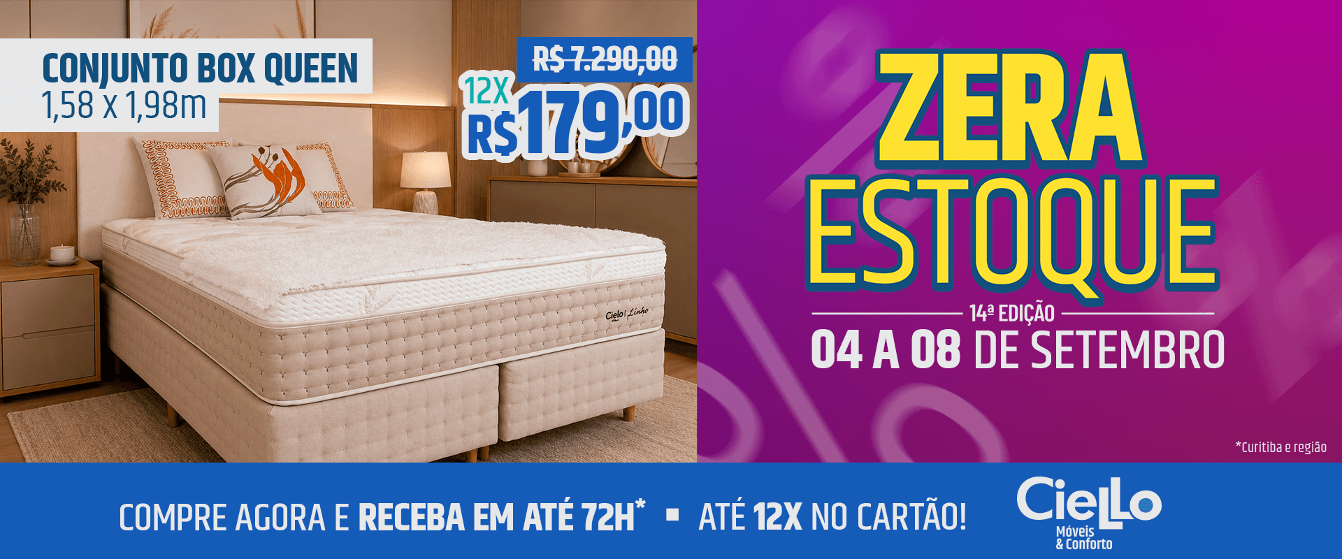 Banner Ciello Zera Estoque 04 a 08 de setembro